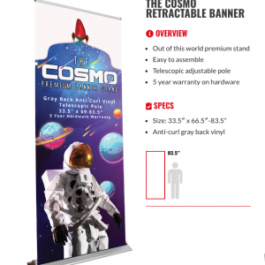 Adjustable Retractable Banner – Custom Roll-Up Display for Events